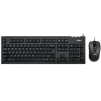 富勒（Fuhlen） L600有线键盘鼠标套装 USB（优雅灰）